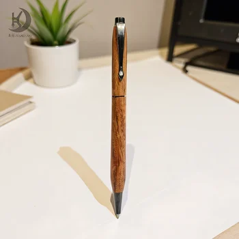 Penne a Sfera Retrattili in Legno Sottile, Ottimo Regalo per Ufficio, Studenti, Insegnanti, Matrimoni, Natale, Punta Media (1 mm)
