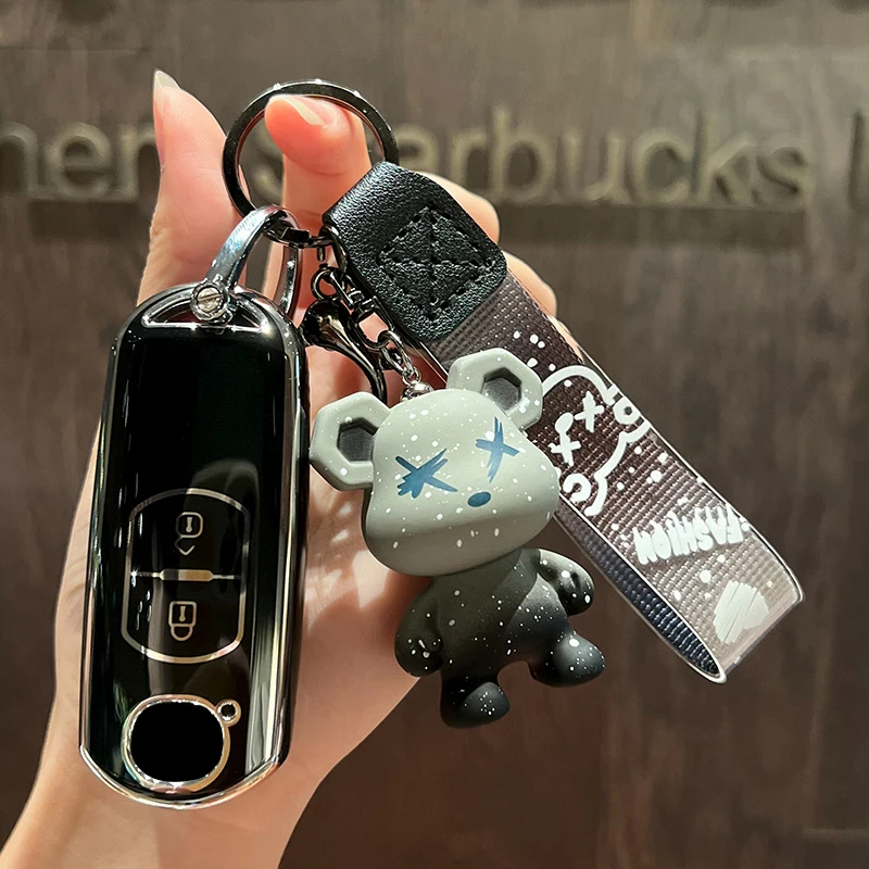 Key Case Cover Key Case Car Key Shell Flip Key Fob Shell TPU Car Remote Key Case Cover Shell Fob For Mazda 2 3 6 Atenza Axela Demio CX-5 CX5 CX-3 CX3 CX7 CX-7 CX-9 CX9 MX5 Accessories
