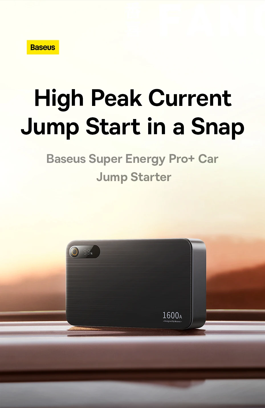 Baseus Super Energy Pro+ Car Jump Starter 1600A description image