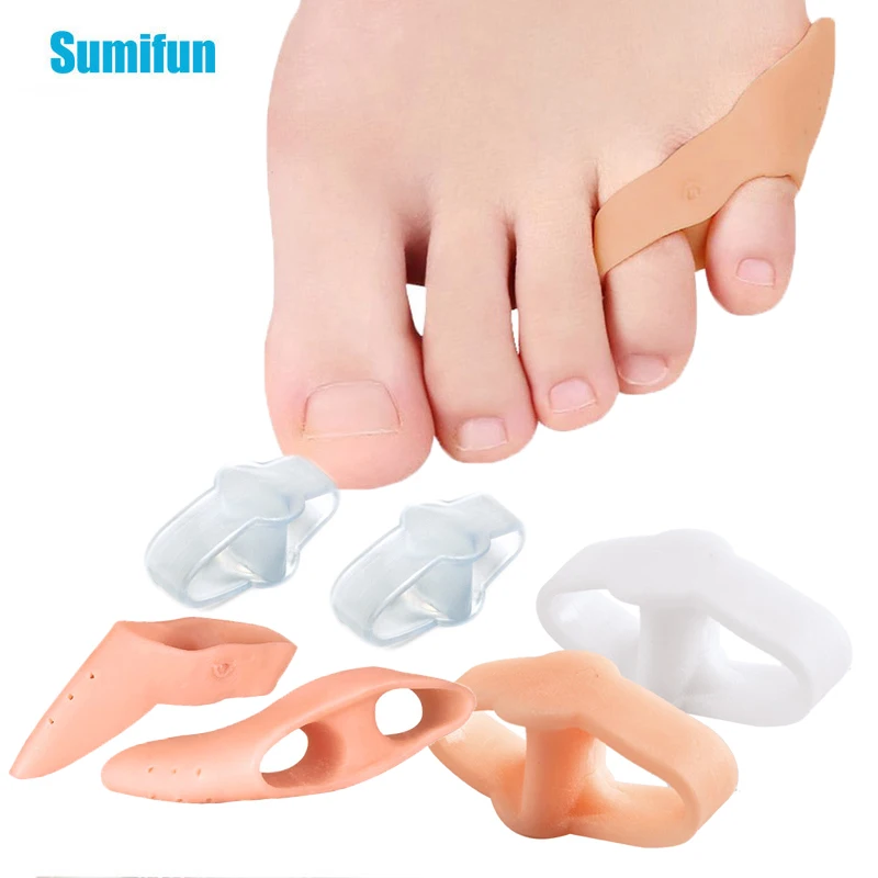 4Types Double Ring Toe Separator Foot Overlapping Orthopedic Bunion Thumb Valgus Correction Pads Silicone Protective Sleeve a101 a141 electrode nozzle 1 7mm 1 4mm plasma cutter tor tip shield pr0101 pd0101 protective sleeve vortex ring