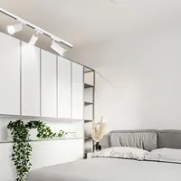 GU10 Track Light Set Track Lighting Wall Lamp Rail 220V Spot Lights Led Spotlight Fixture Clothing Store Shop Home Kitchen 2