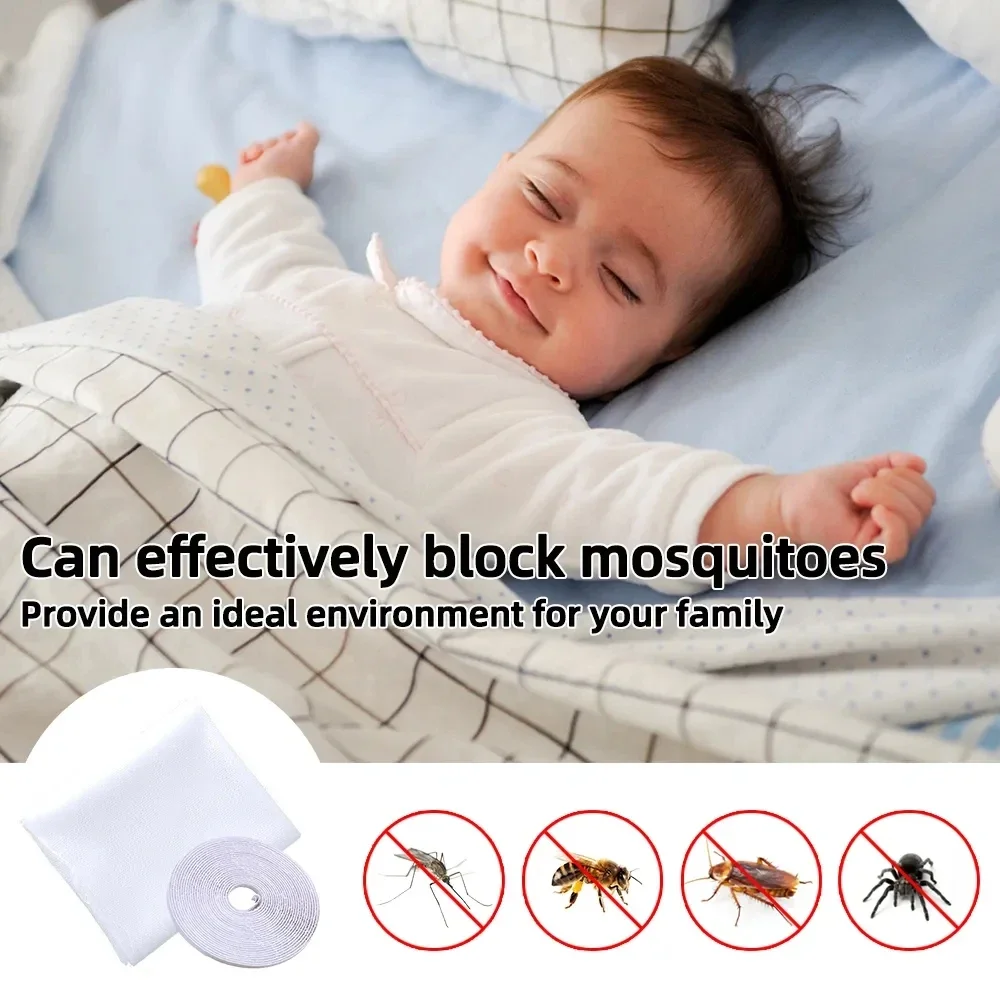 Bedroom Window Mosquito Nets Insect Fly Screen Curtain Indoor Anti Mosquito Fly Bug Mesh Mosquito Nets Insect Screen Repair Tape