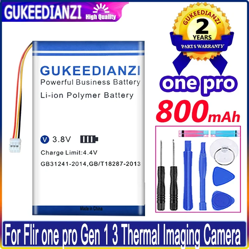 Gukeedianzi Batteria 800Mah Per Flir One Pro Onepro Gen 1 3 Batterie Per Termocamera