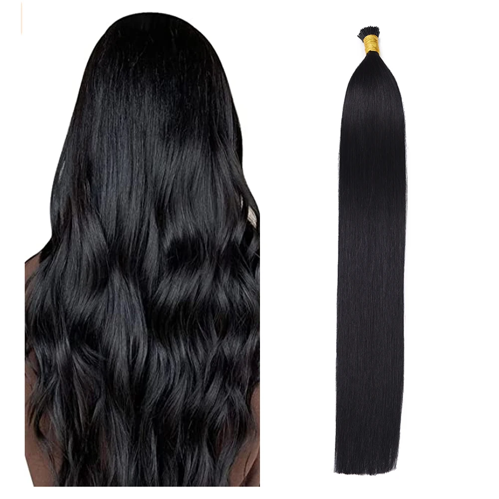 Russian Pre Bonded Human Hair I Tip Hair Extensions 100pcs/ Set Natural Extensions Keratin Capsule 18-24inch