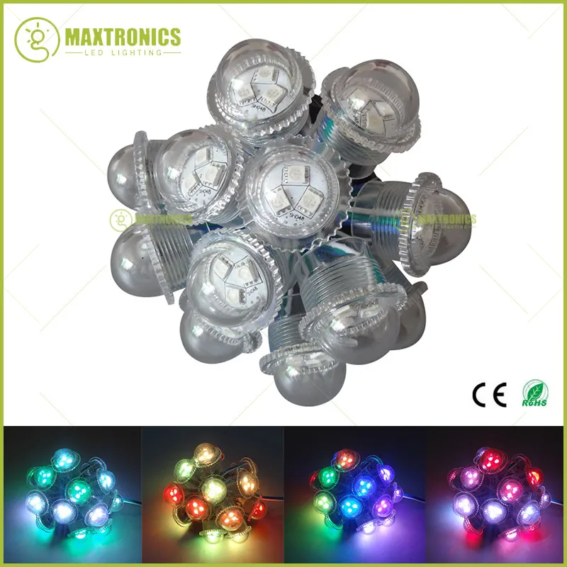 DC12V WS2811 IC RGB Led Module Pixel 3leds 5050 SMD Waterproof Diameter 26MM Transparent /Milky Cover Point Light