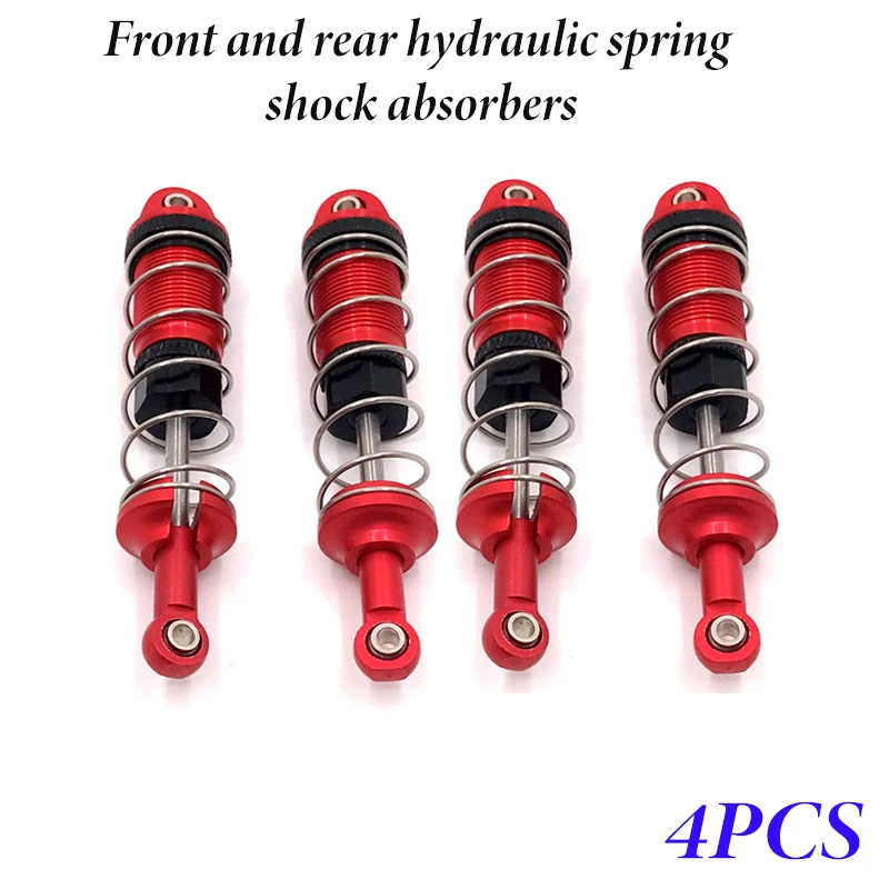 High-Performance Metal Upgrade: Front and Rear Hydraulic Spring Shock Absorbers for RC Cars
