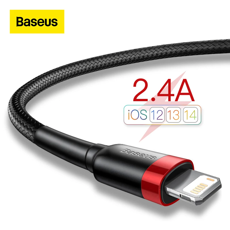 Baseus Usb Cable For Iphone 13 12 11 Pro Max Xs X 8 Plus Cable 2.4a