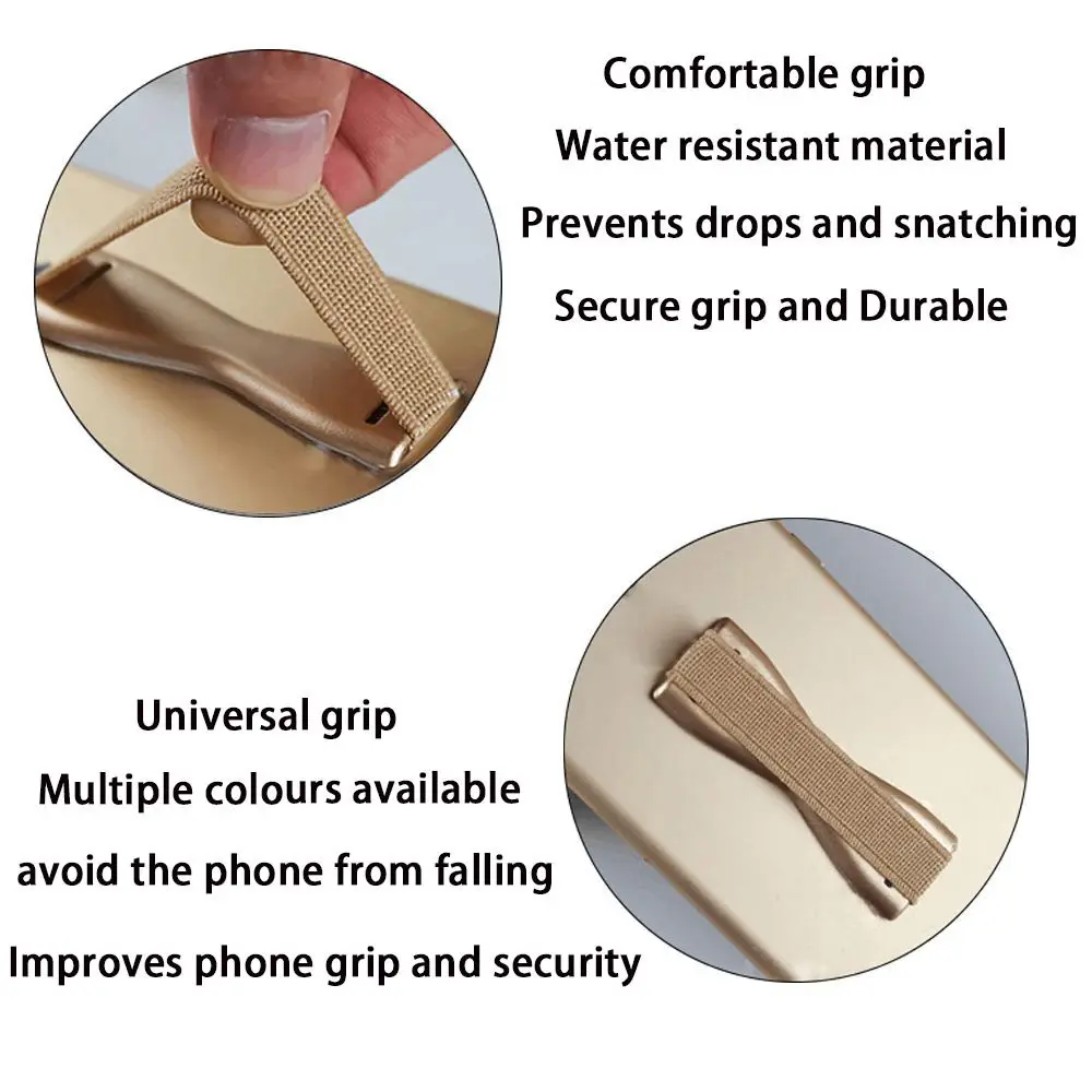Elastic Phone Grip with Finger Strap – One-Hand Operation and Selfie Secure Wrist Strap