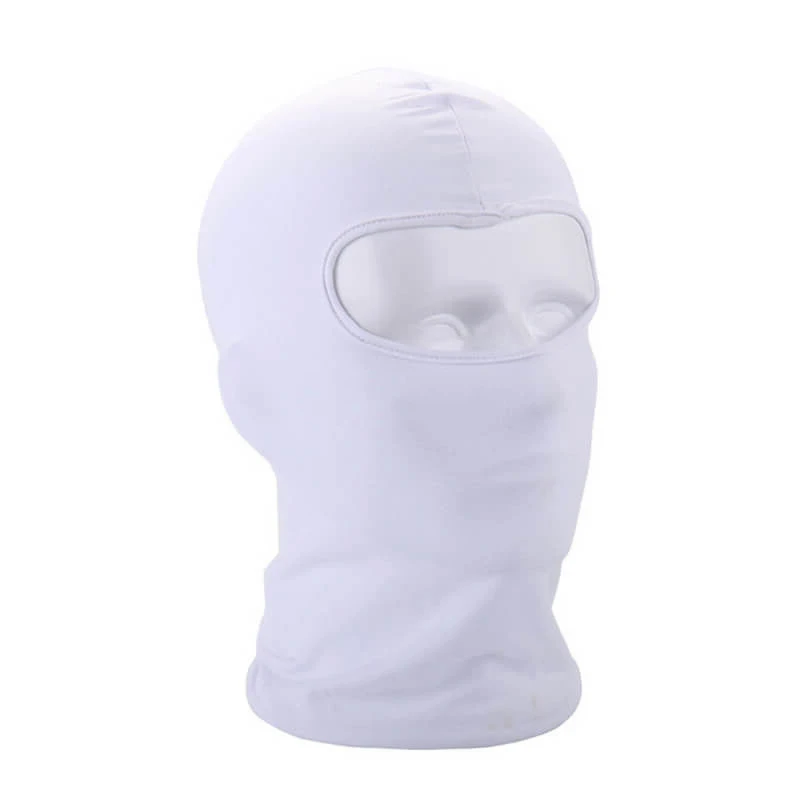 Outdoor Full Face Mask Spandex Balaclava Thin Motorcycle Cycling Ski CS Mask white 2