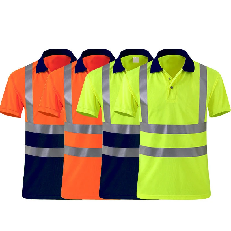 Reflective Safety Polo Shirt for Men Work Shirts