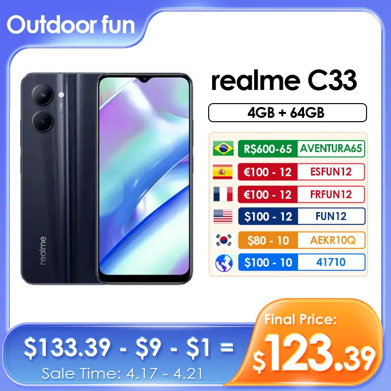 Realme C33 Mobilephone Global Version Powerful Octa core Unisoc T612 realme-c33-mobilephone-global-version-powerful-octa-core-unisoc-t612
