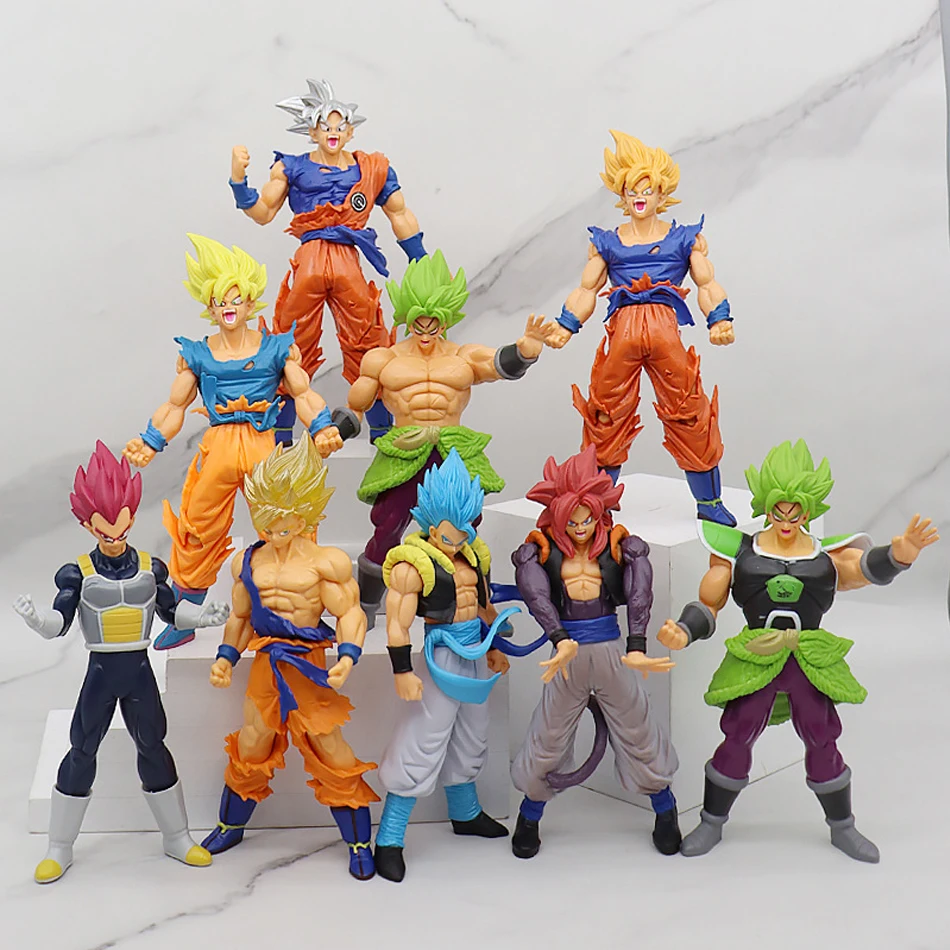 

Dragon Ball Super Figures Anime Model Son Goku Silver Action Figure Gogeta Figurine 18cm 32cm Statue Collection Toy Bejīta Figma