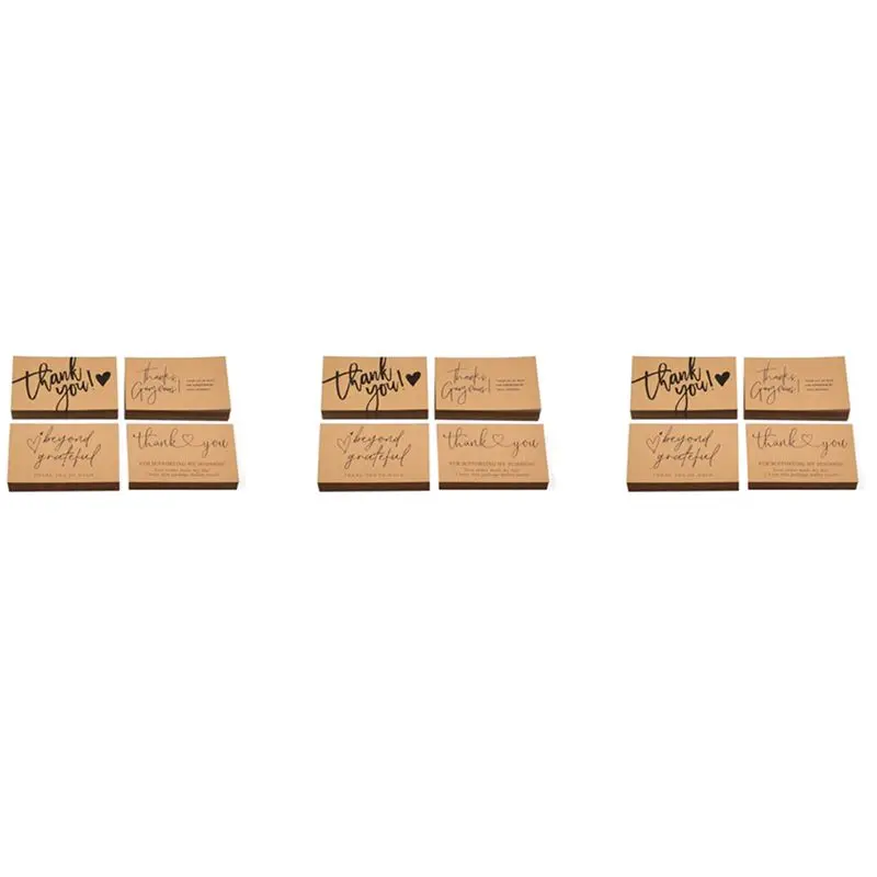 NEW-360 Pcs 절묘한 크래프트 종이 감사 카드, 소규모 비즈니스 감사 카드 선물 장식 카드용