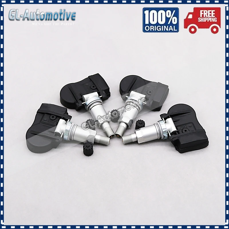 Set Of (4) Tpms 433Mhz Tire Pressure Sensor For Land Rover Lr4 Discovery Freelander Range Rover Vogue Evoque Sport