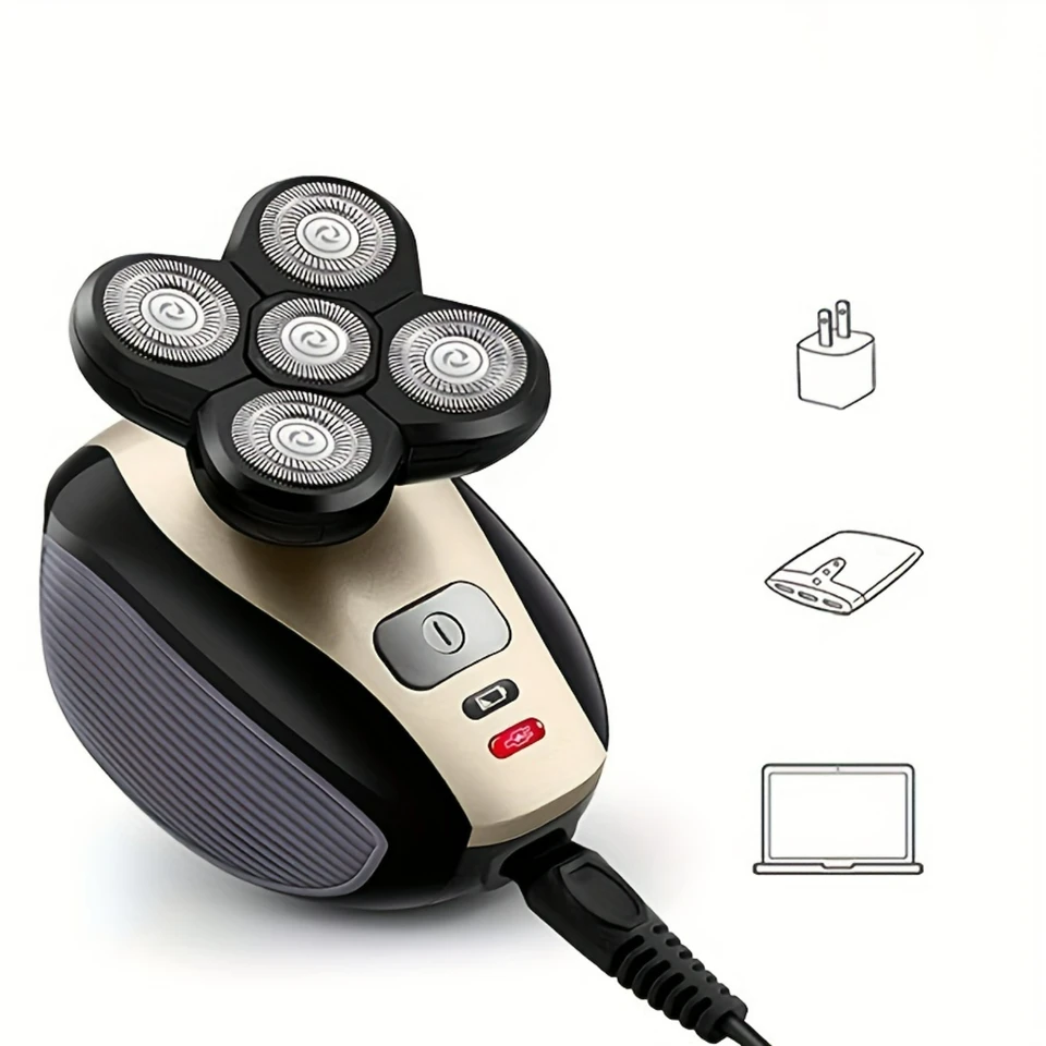 Ergonomic Rechargeable 5-in-1 Men's Shaver