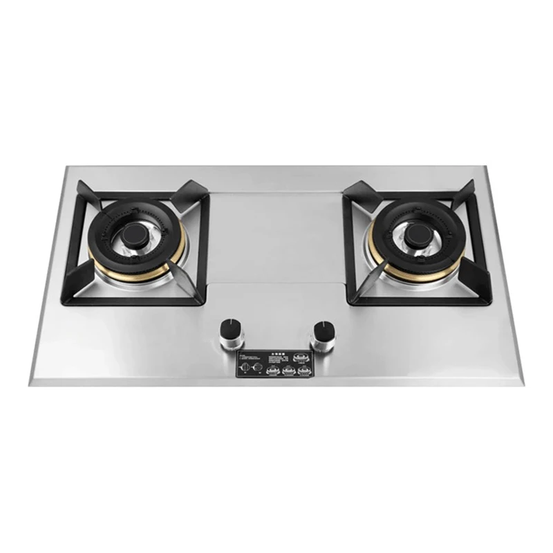 Quality stainless steel gas stove Built-in household cast iron stove frame  copper lid natural gas stainless steel gas stove - AliExpress