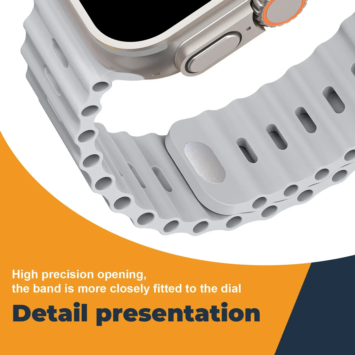 Premium Ocean Silicone Watch Strap - Durable Bracelet Wristband