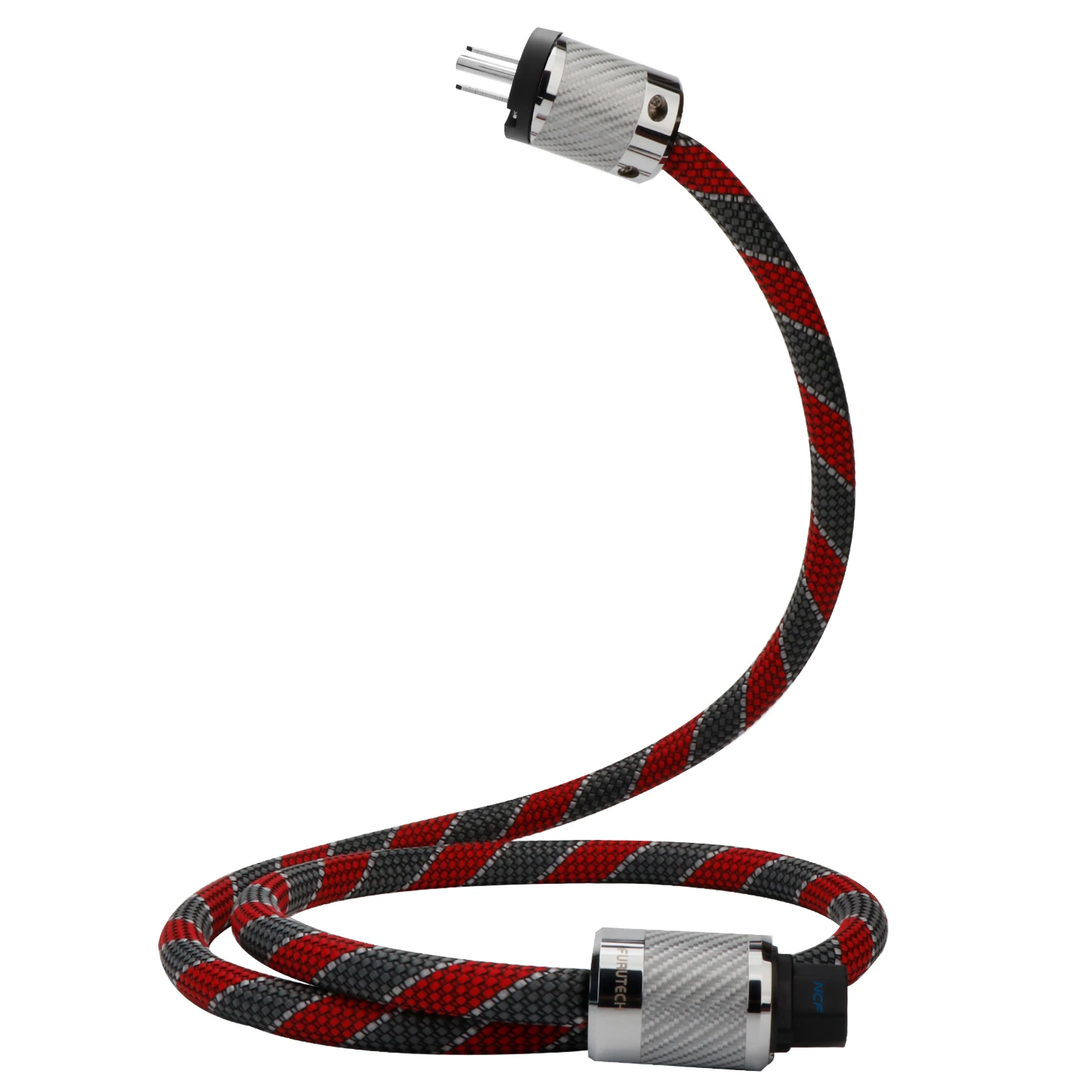 Preffair D517 OFC Single Crystal Kupfer Audio Netzkabel CD Leistungsverstärker Versilberung auf US/EU Carbon Fiber Stecker – Detail 1