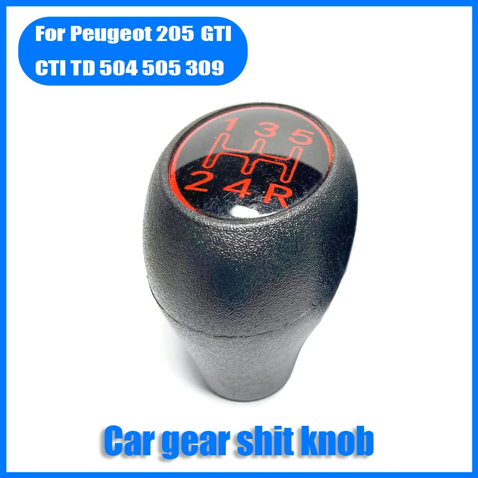 Adesivo Leva Pomello Cambio 5 Marce Nero E Rosso Adatto Per Peugeot 205 Gti 504 505 309