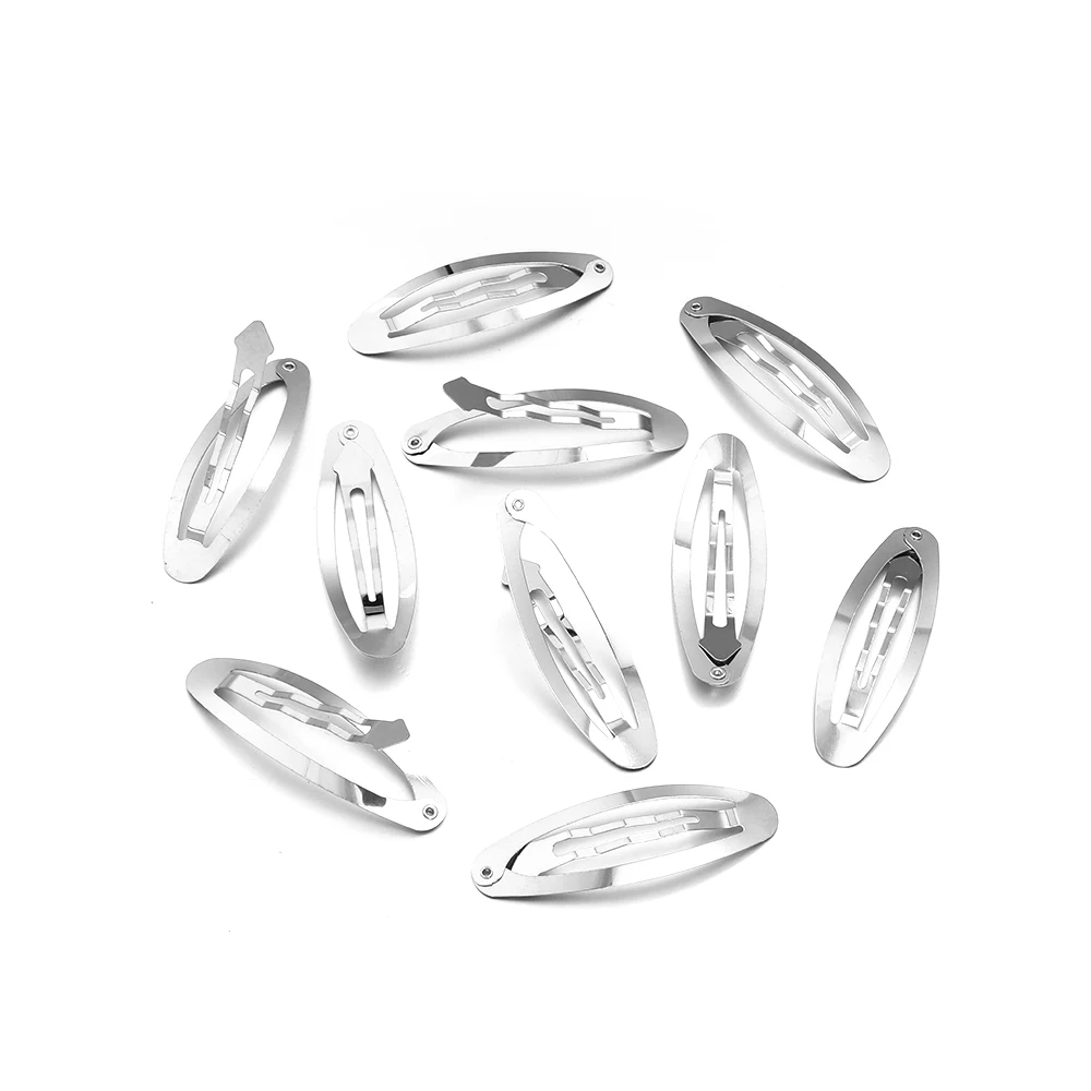 10 teile/los 4-8 cm Metall Oval BB Haar Clips Einfache Snap Haarnadel Barrettes Für DIY Handgemachte Kopfbedeckungen haar Werkzeuge Handwerk Zubehör – Detail 12