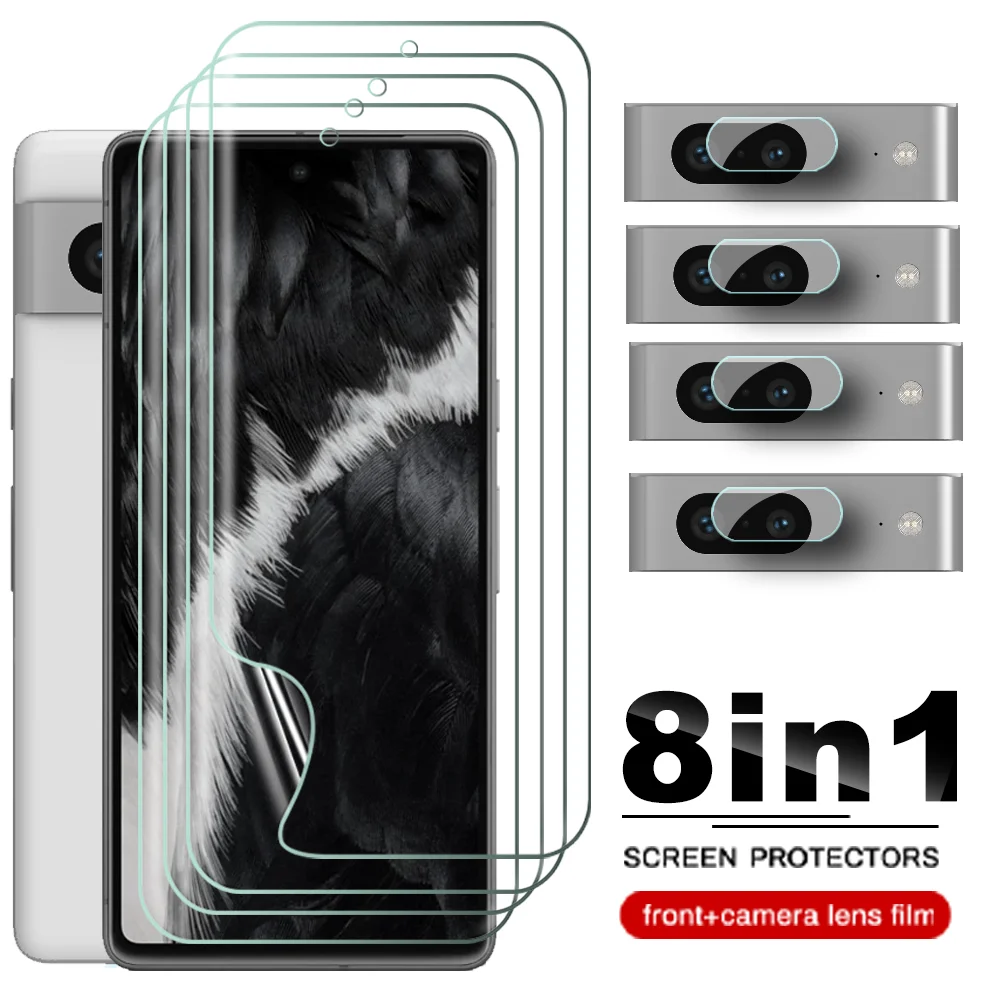 

2-8in1 Hydrogel Film For Google Pixel 7a 7 Pro 5G Screen Protector Camera Glass Googe Pixel7 A 7Pro Pixel7Pro Pixel7a Full Cover