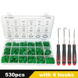 Comprehensive O-Ring Seal & Gasket Kit - 18 Sizes for Versatile Repair & Maintenance (530pcs with hooks)