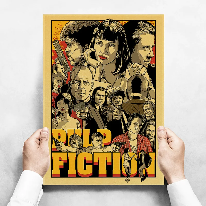 Hot Classic Canvas Painting Fiction Movie Posters The Office Friends Tv Retro Home Wall Decor Poster Film Art Painting Pictures Peckshirt