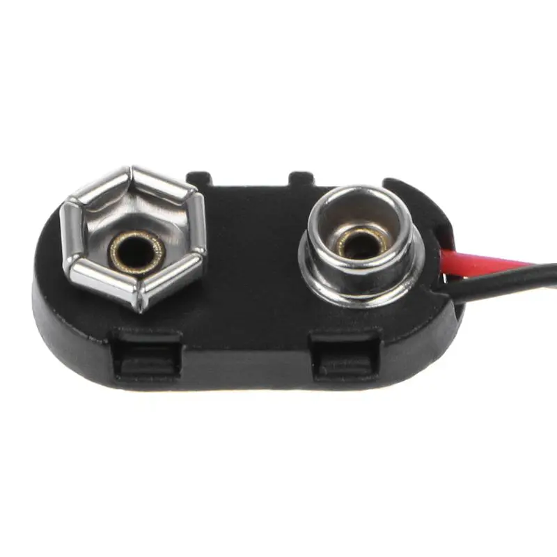 

PP3 9V Battery Clip Connector I Type Tinned Wire Leads 150mm Black Red