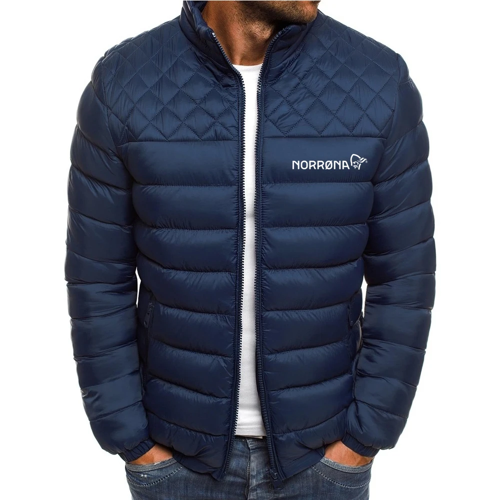

Men's zippered jacket, warm cotton jacket, waterproof, windproof, tight fitting, street running, hiking, novel