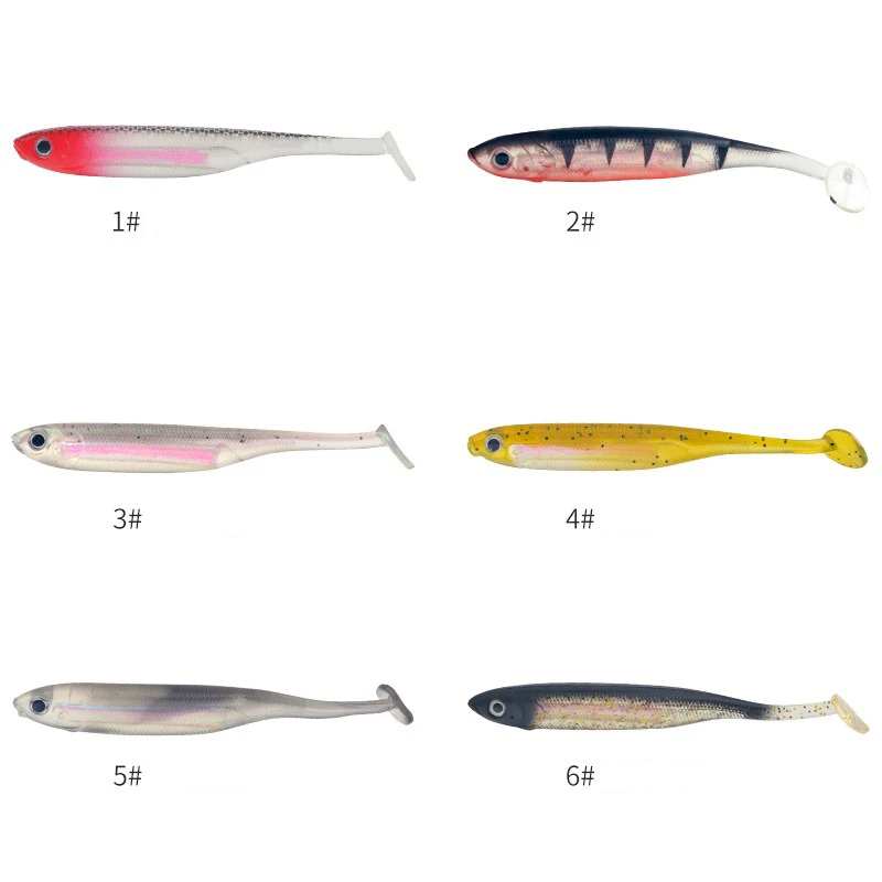 Soft bait 65mm 5.6g 125mm 10g T-Tail Soft Lure Soft worm Jigging Swimbait  Pike Bass Perch