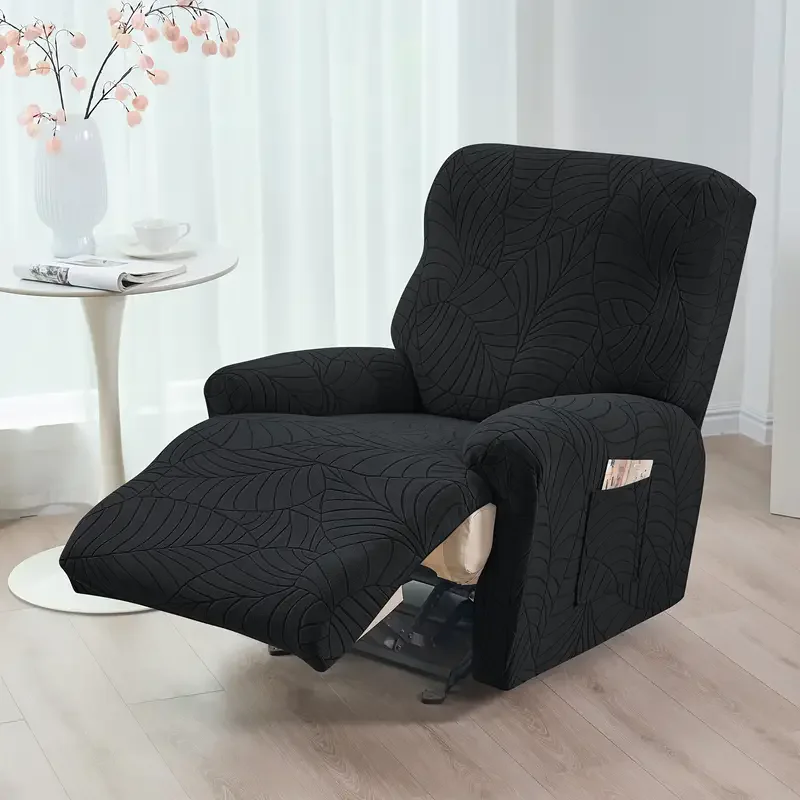 4pcs/set Nordic Recliner Sofa Cover 1seater Jacquard Anti-slip Armchair Slipcover Relax Home Single Couch Covers for Living Room