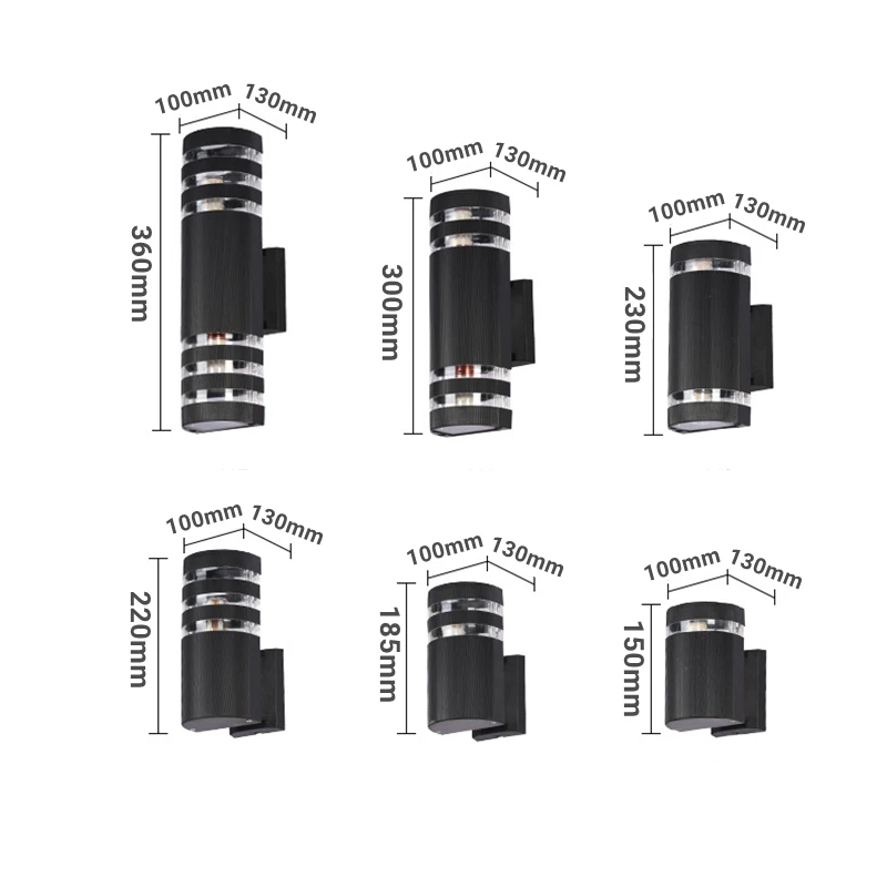 Outdoor Cylinder LED Wall Lamp Acrylic Waterproof IP65 GU10/E27 Up Down Street Sconce Garden Gate Porch Path Decor Wall Lighting wall light