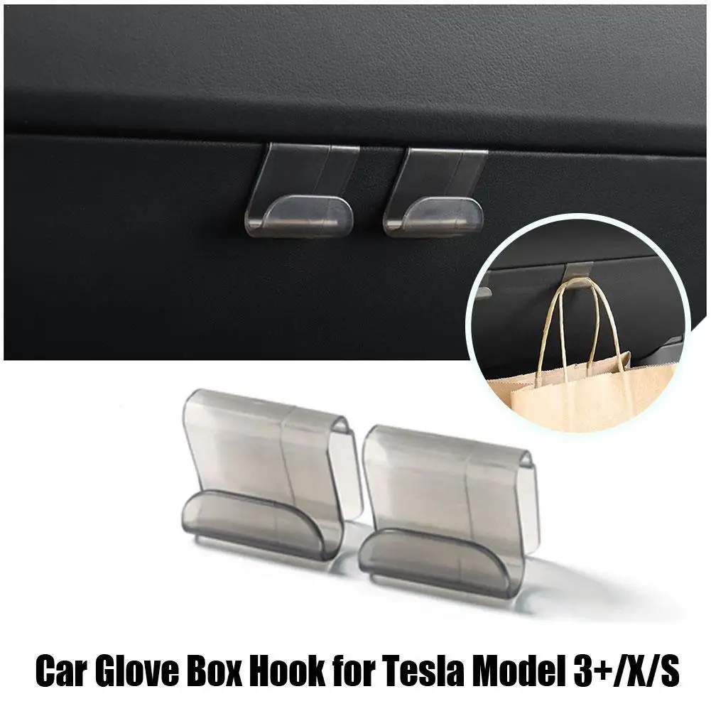 

Car Glove Box Hook For Tesla /X/S Storage Hook Umbrella Bag Holder ModelX ModelS New Model3 Highland 2024 Accessories