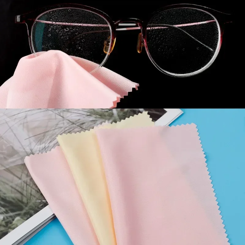Solid Color Microfiber Glasses Cleaning Cloth High Quality Soft Chamois Eyeglasses Lens Clothes Phone Screen Cleaning Wipes