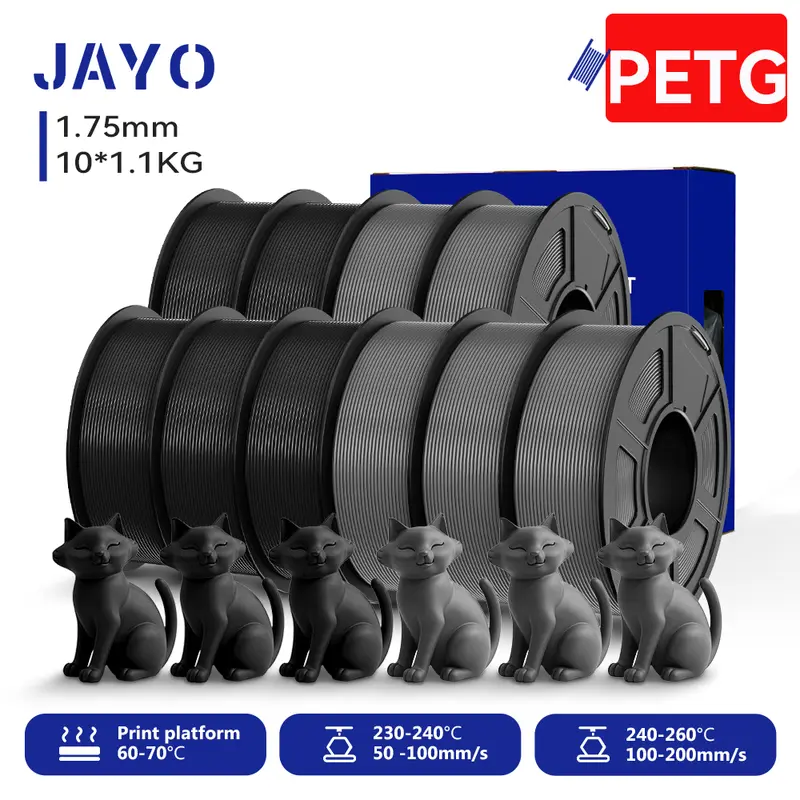 JAYO 3D Printer PLA/PLA Meta/PETG/PLA PLUS/PLA Matte Filament 1.75mm 9/10 Rolls 3D Printing Materials for 3D Printer&3D Pen - Image 22