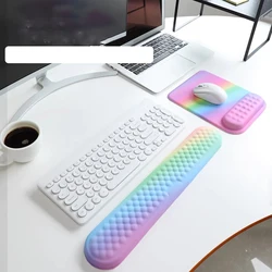 Ergonomic Memory Foam Wrist Rest Set for Comfortable Typing (Light green)