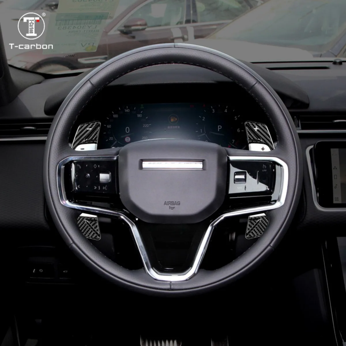 

T-carbon рычаг рулевого колеса для Land Rover Range Discovery Sport Evoque Jaguar XE XJ XF, рычаг переключения передач из углеродного волокна