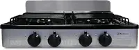 Portable Porcelain Cover and Four 16,000 BTU Burners, Stainless Steel Stove for Propane Gas 2