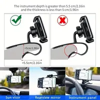 360 Degrees Rotation Car Mobile Phone Holder Universal Phone Stands Car Rack Dashboard Support GPS for Auto Grip Fixed Bracket - Image 6