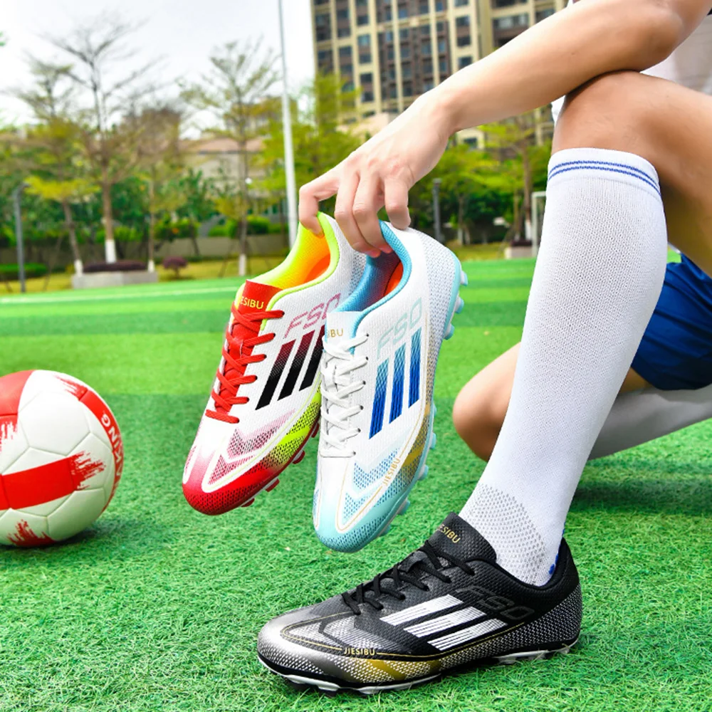 Multi-Color Non-Slip Soccer Shoes with TPU Round Studs for Indoor & Outdoor Training