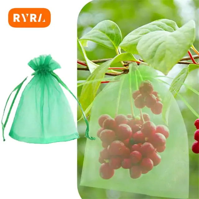 Ryra 20Db Szőlő Lélegző Gézvédő Táska Nő Hálóháló Gyümölcs Kártevőirtermékek Kártevőirtó-Madárkertes Kerti Szerszámok