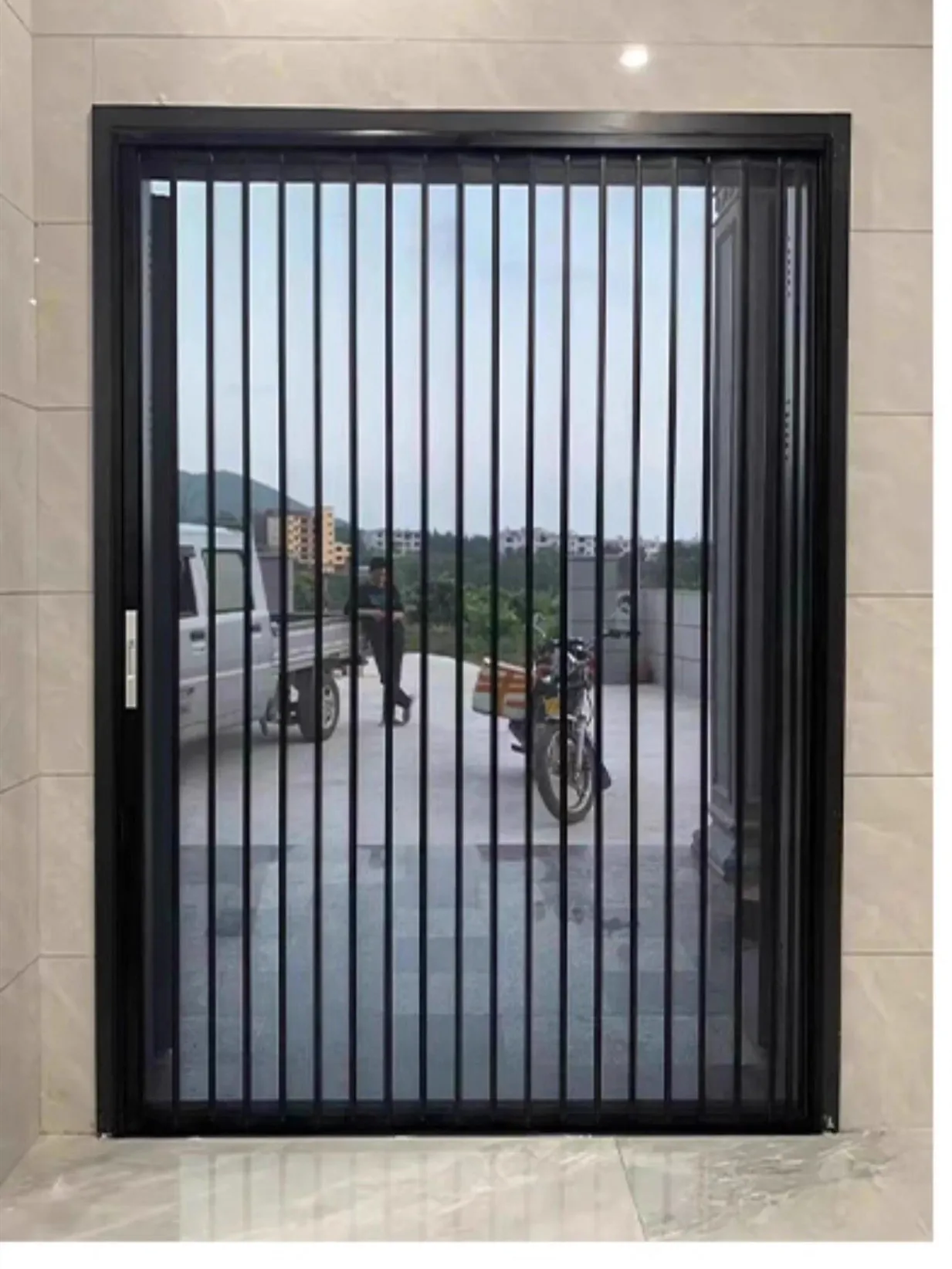 Cats mesh screen door anti scratch aluminum frame Pleated metal Mesh Retractable Folding fly Screen security door - AliExpress