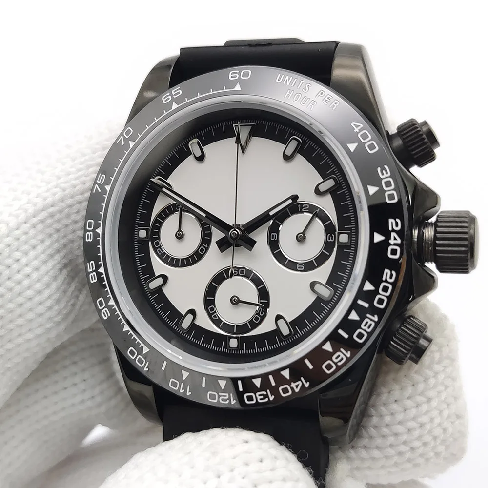 New VK63 Luxury Business Men Watchs Stainless Steel Quartz WristWatch Male Leather Calendar Luminous Clock reloj hombre 3