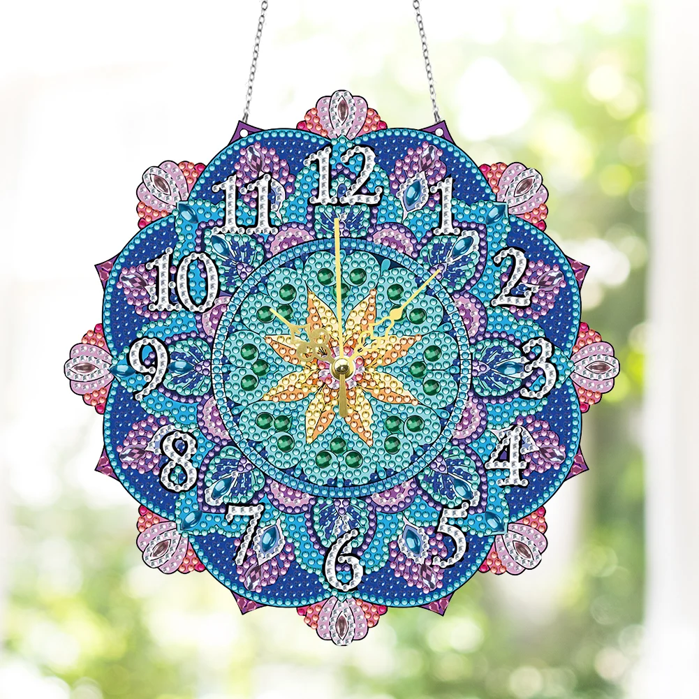 Kit Mosaico Diamanti 5D Fai Da Te 30x40cm - Mandala Blu, Pittura Con Strass Rotondi Per Adulti E Bambini