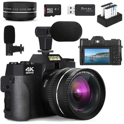 KOMERY Compact Digital Photography Camera 4K WIFI Web Camera Vintage Vlog Video Recorder YouTube 48MP Camcorder 3