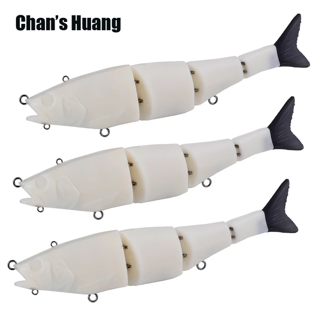 Chan's Huang 5PCS / LOT 17CM 53.2G / 6.69INCH 1.44OZ Unpainted Fishing Lure  Body Shad Bait 2 Joints Sinking Swimbait DIY Tackle - AliExpress