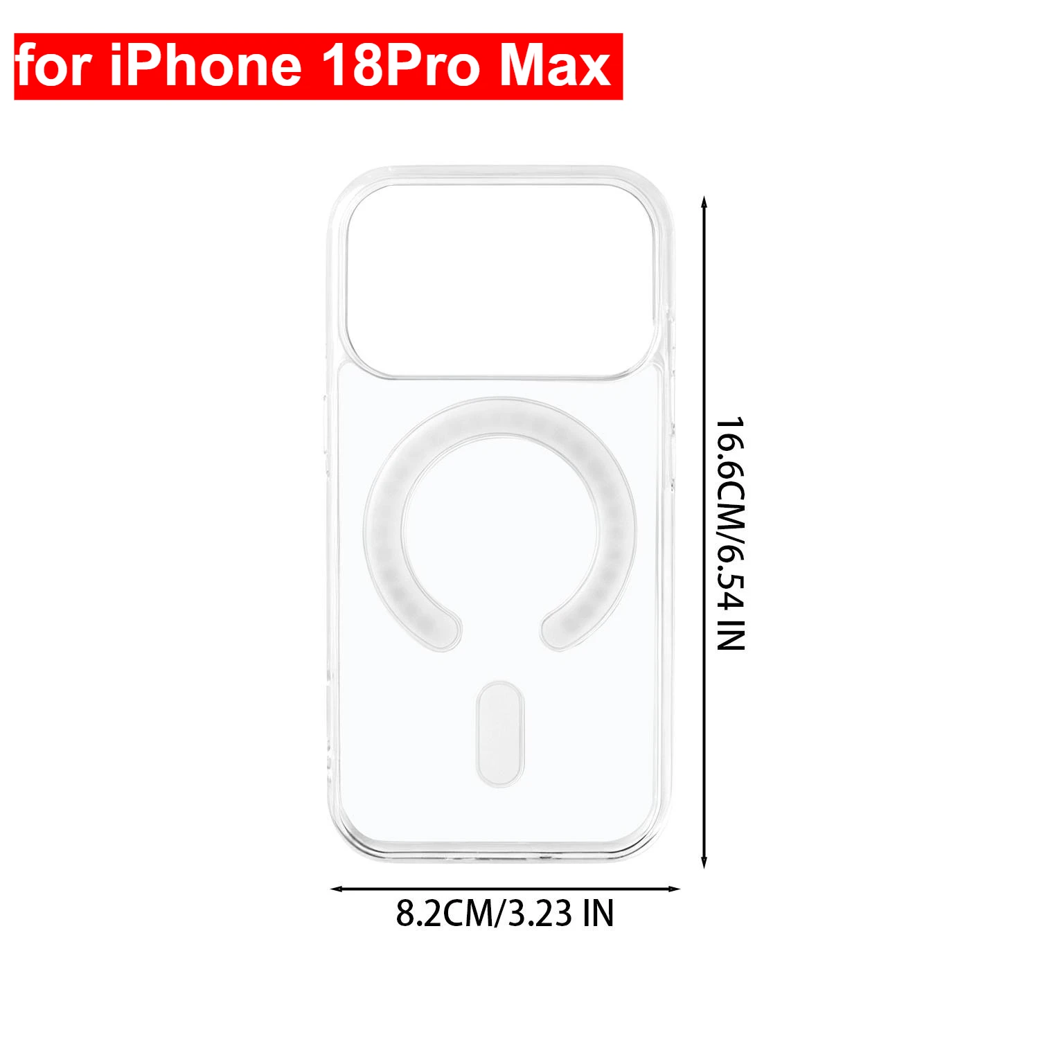 Magnetic Shell Transparent Case with Wireless Charging Compatibility