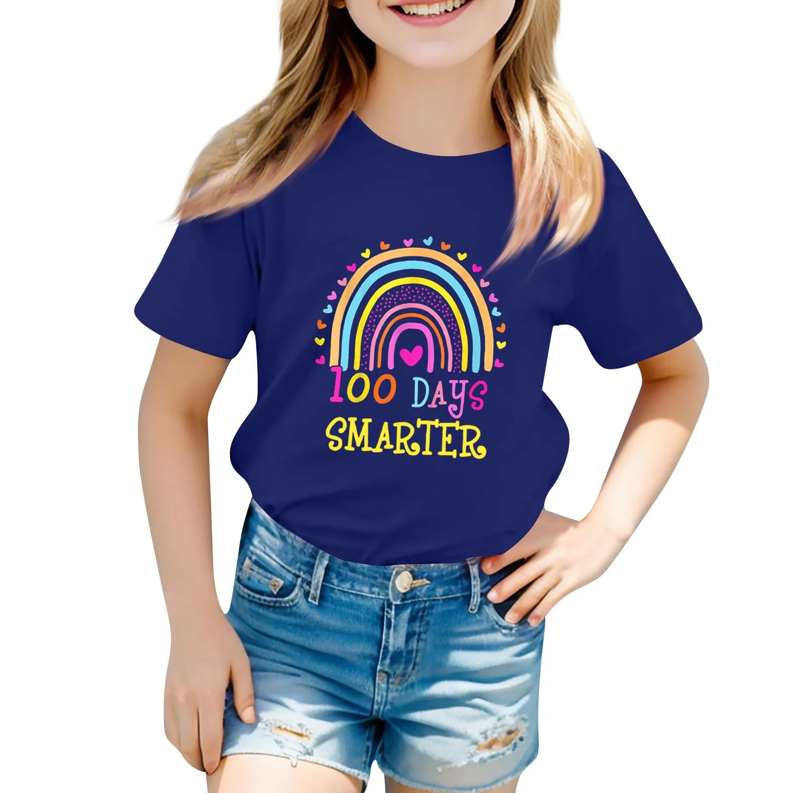 

Новинка, футболка для мальчиков 100, Детская школьная одежда с графическим принтом на день школы, футболки для девочек, модная одежда унисекс для мальчиков и девочек