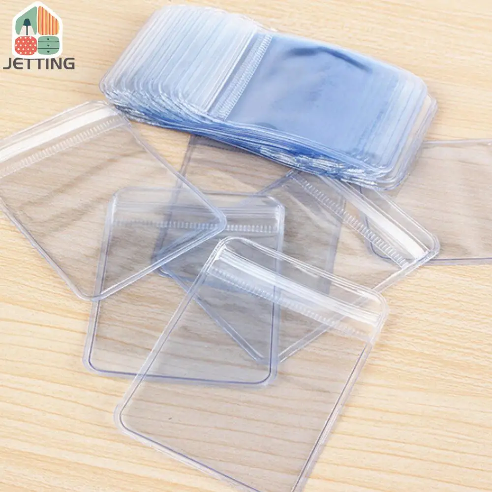 100PcslotClearPVCPlasticCoinBagCaseWalletsStorageEnvelopes