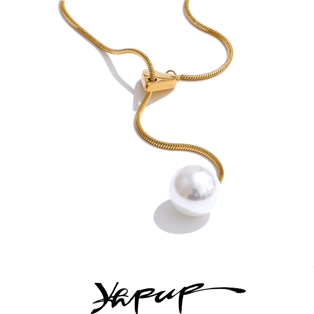 Yhpup Simulated Pearls Necklace Women Fashion